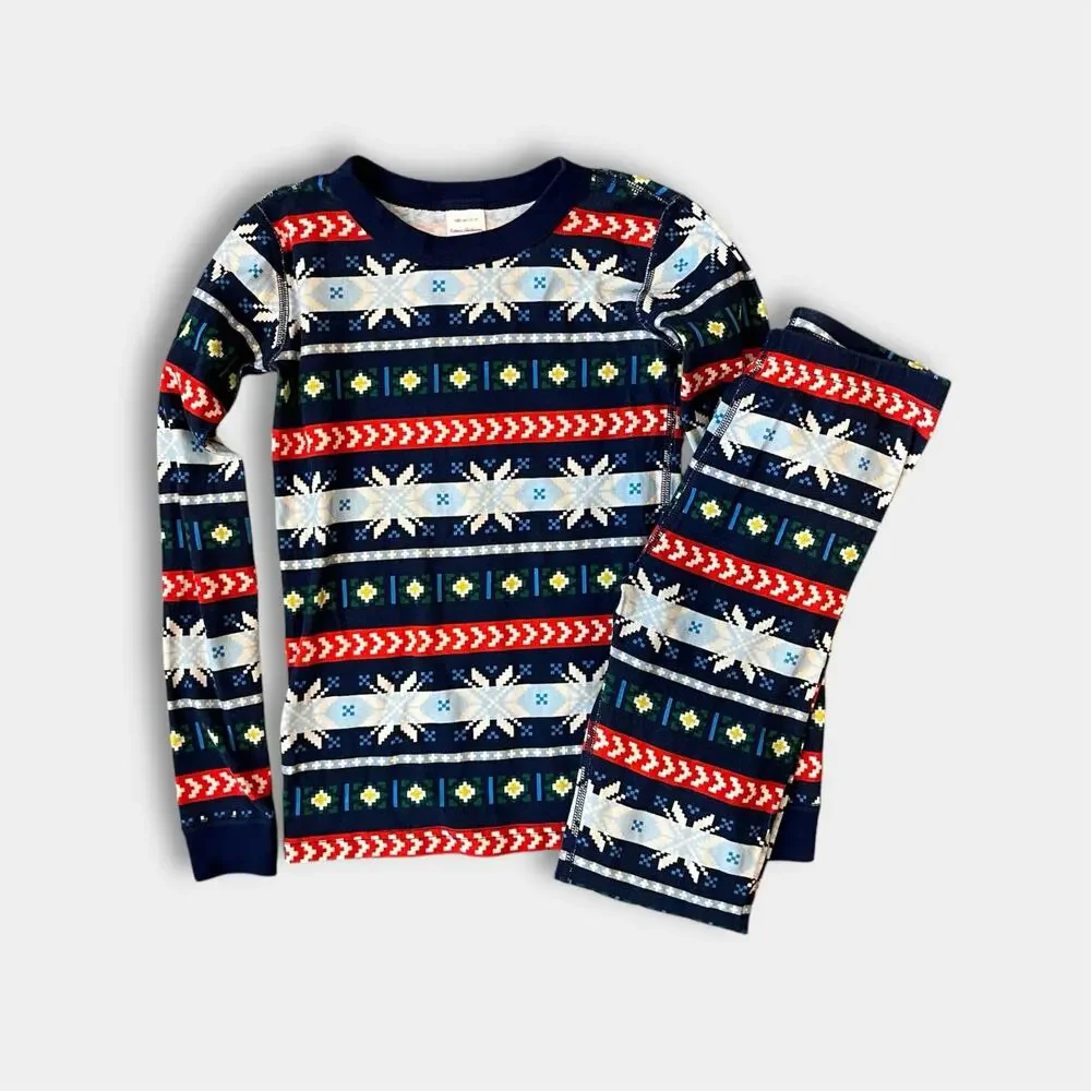 Hanna Andersson Scandi Snowflake Fair Isle Pajamas 140 cm 10